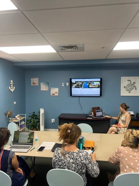 Susan Milner leading a real estate agent training session at Florida Future Realty in Cape Coral